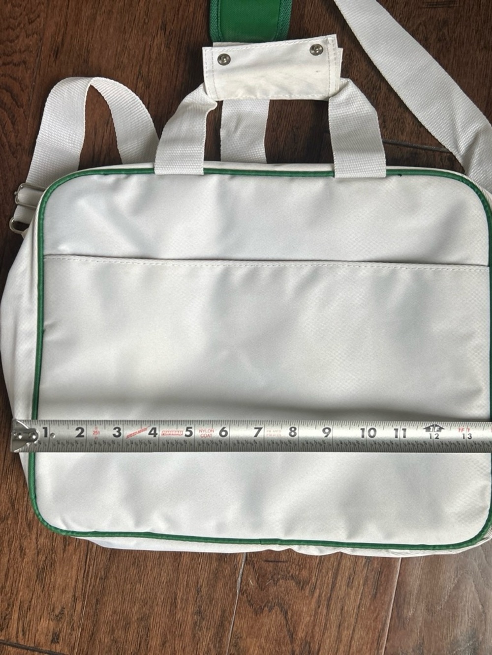 Lacoste White and Green Men's Crossbody Messenger Bag - Picture 3 of 7